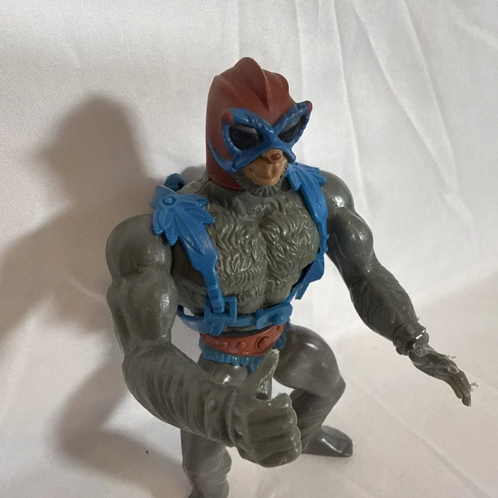 Vintage Mattel Masters of the Universe Stratos Action Figure Grey Blue Red MOTU